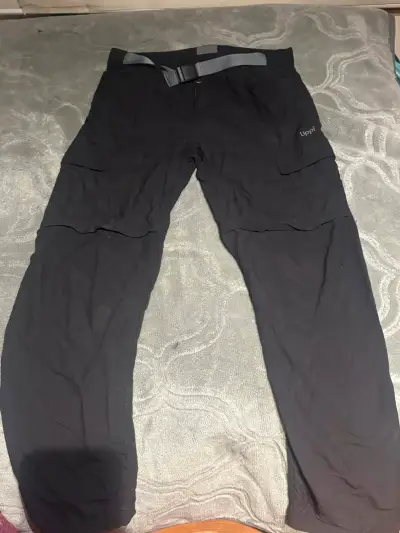 Pantalones de trekking negros lippi con cinturón - miniatura 1