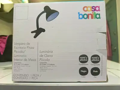 Lámpara de escritorio pinza negra Casa Bonita - miniatura 1