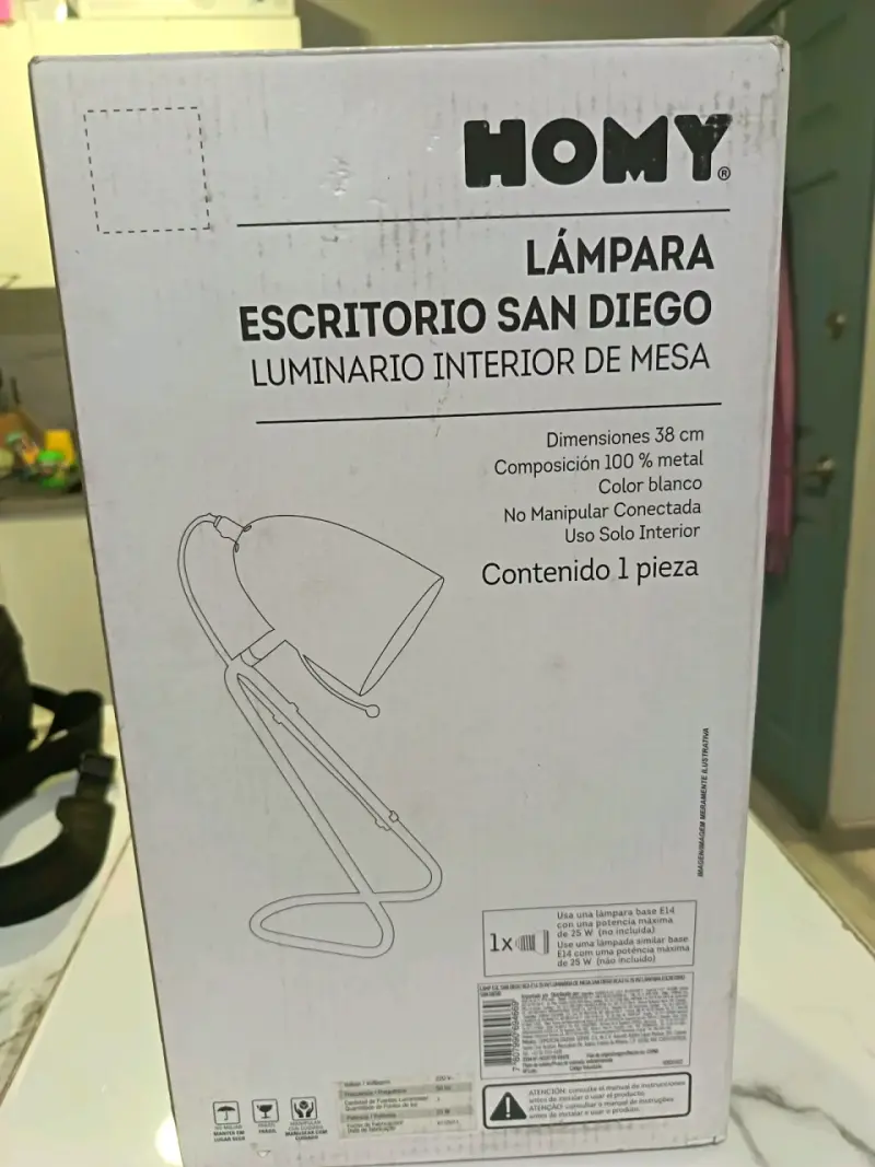 Lámpara de escritorio Homy San Diego blanca - 2