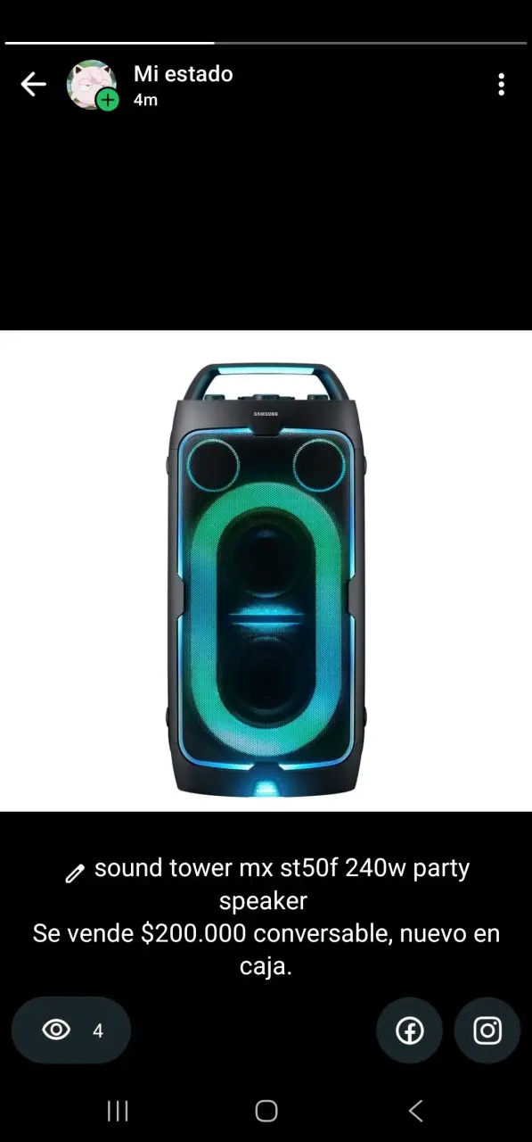 Parlante Samsung Sound Tower MX ST50F 240W