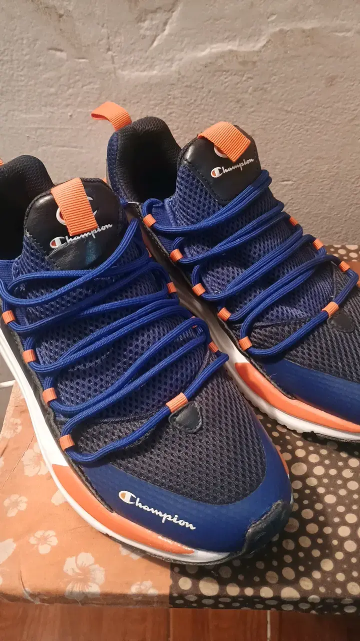 Zapatillas deportivas Champion azul y naranja - 1