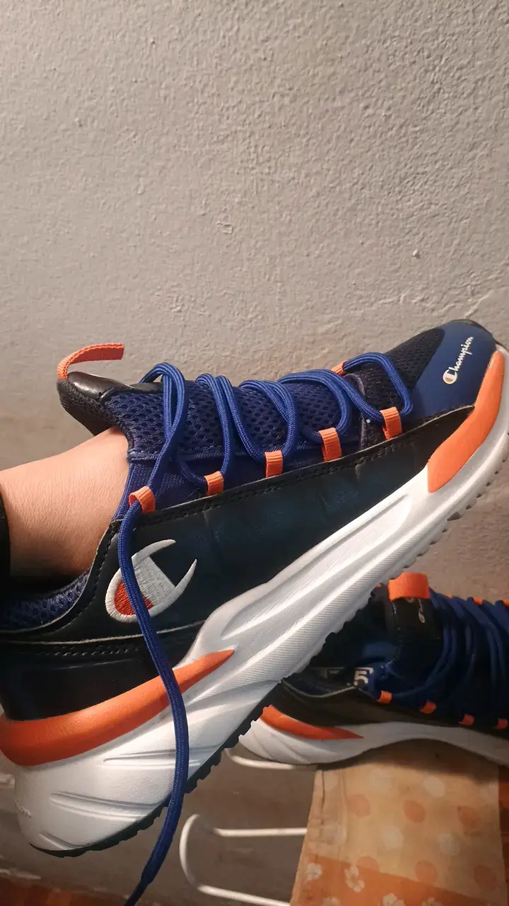 Zapatillas deportivas Champion azul y naranja - 2