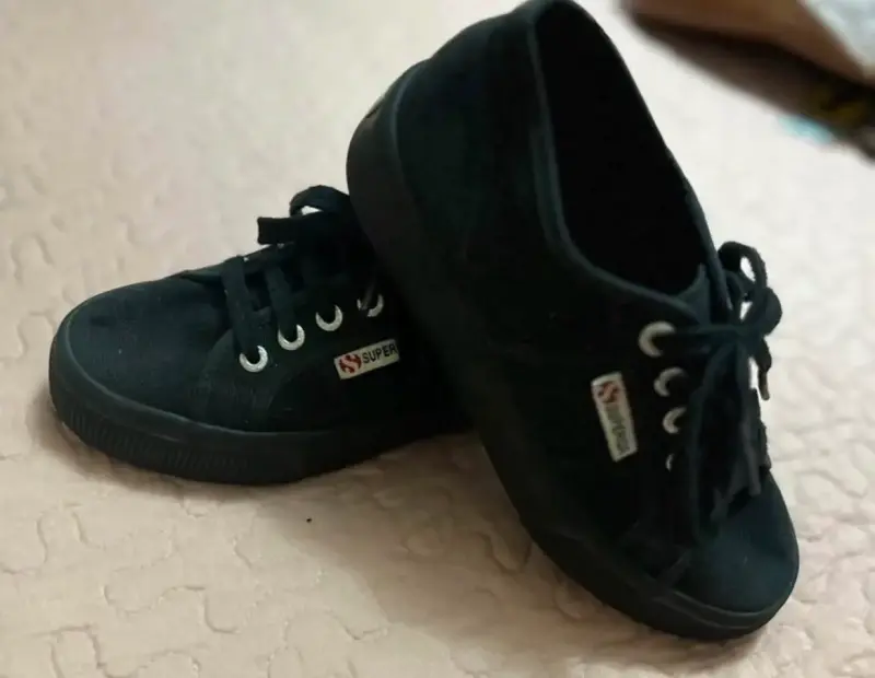 Zapatillas negras Superga de lona 35 - 2