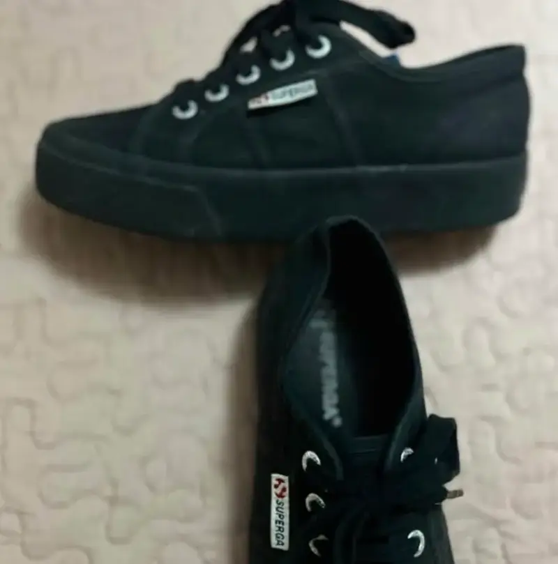 Zapatillas negras Superga de lona 35 - 4
