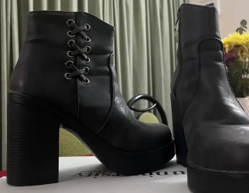 Botines negros con plataforma 35 - 1