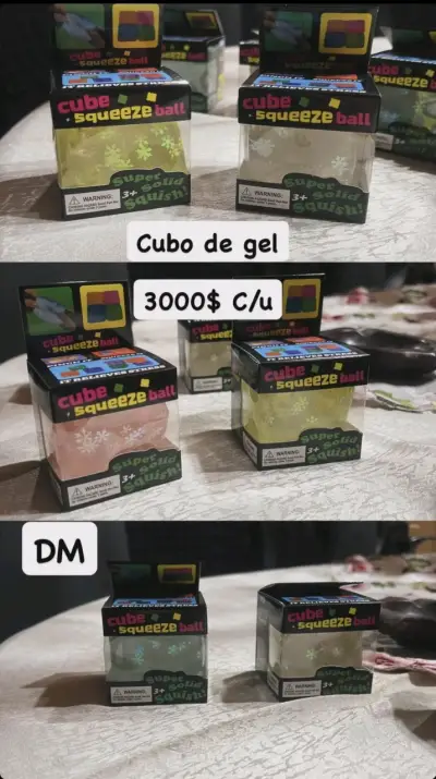 Cubo de gel antiestrés Cube Squeeze Ball - miniatura 1