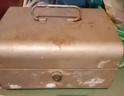 Caja metálica organizadora vintage - miniatura 2
