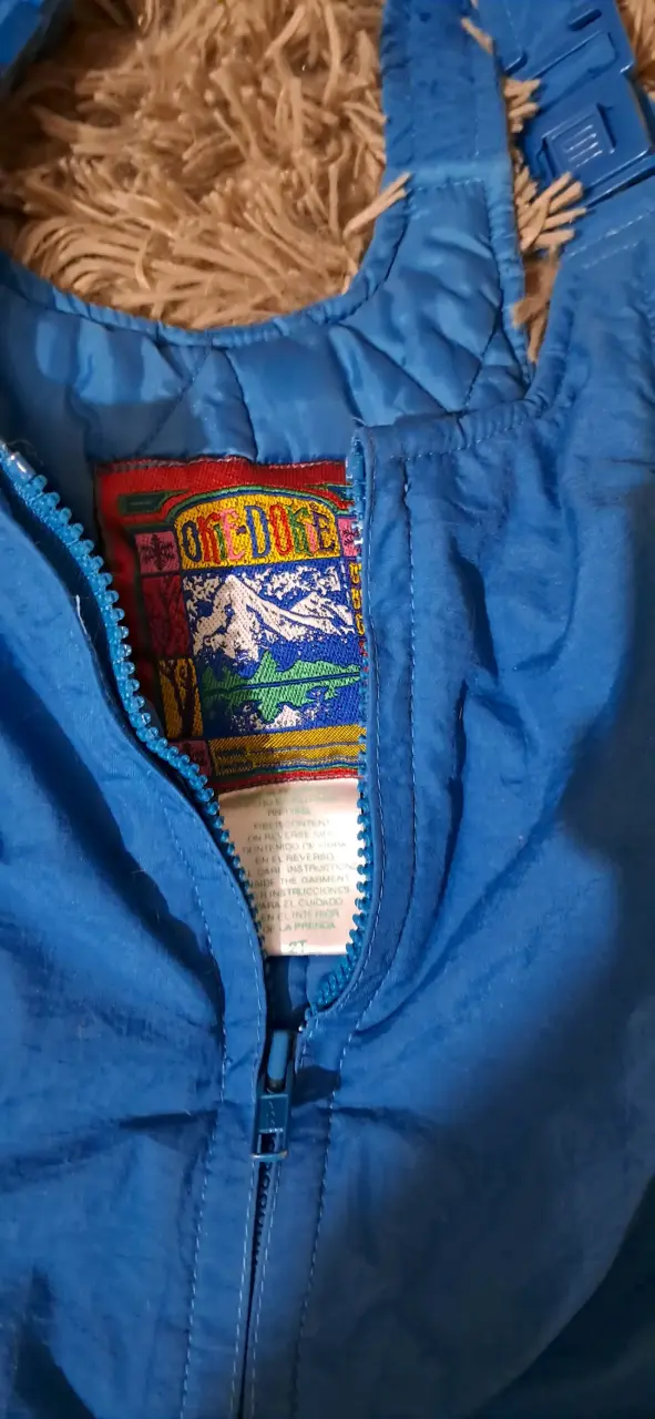 Pantalón de nieve azul para niños con tirantes - 2