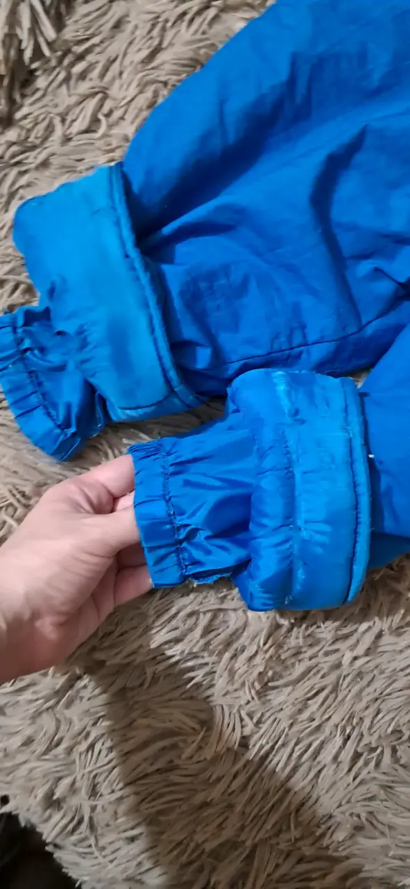 Pantalón de nieve azul para niños con tirantes - 3