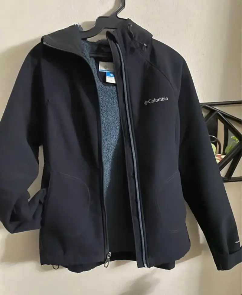 Chaqueta impermeable Columbia negra para mujer - 2