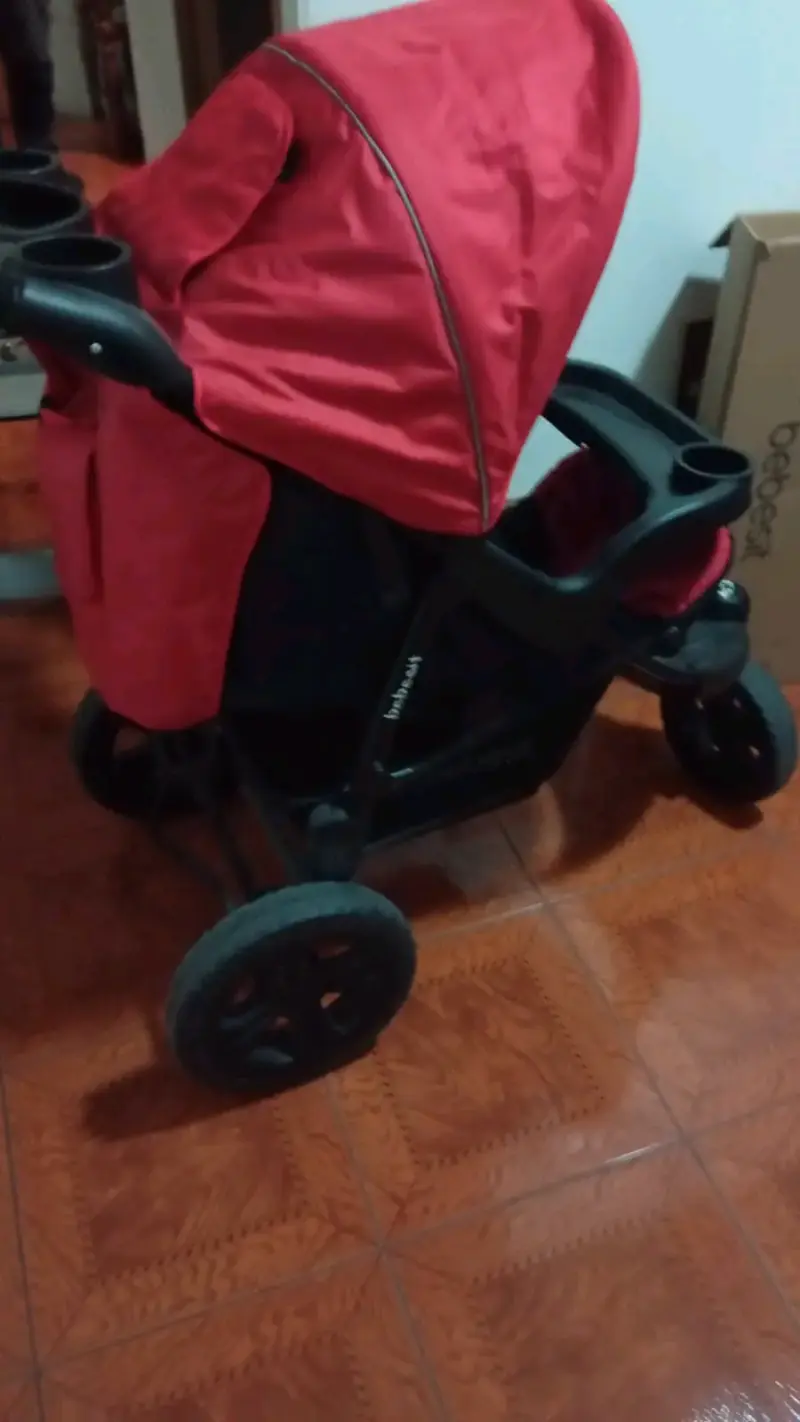 Coche de bebé rojo Bebesit plegable - 2