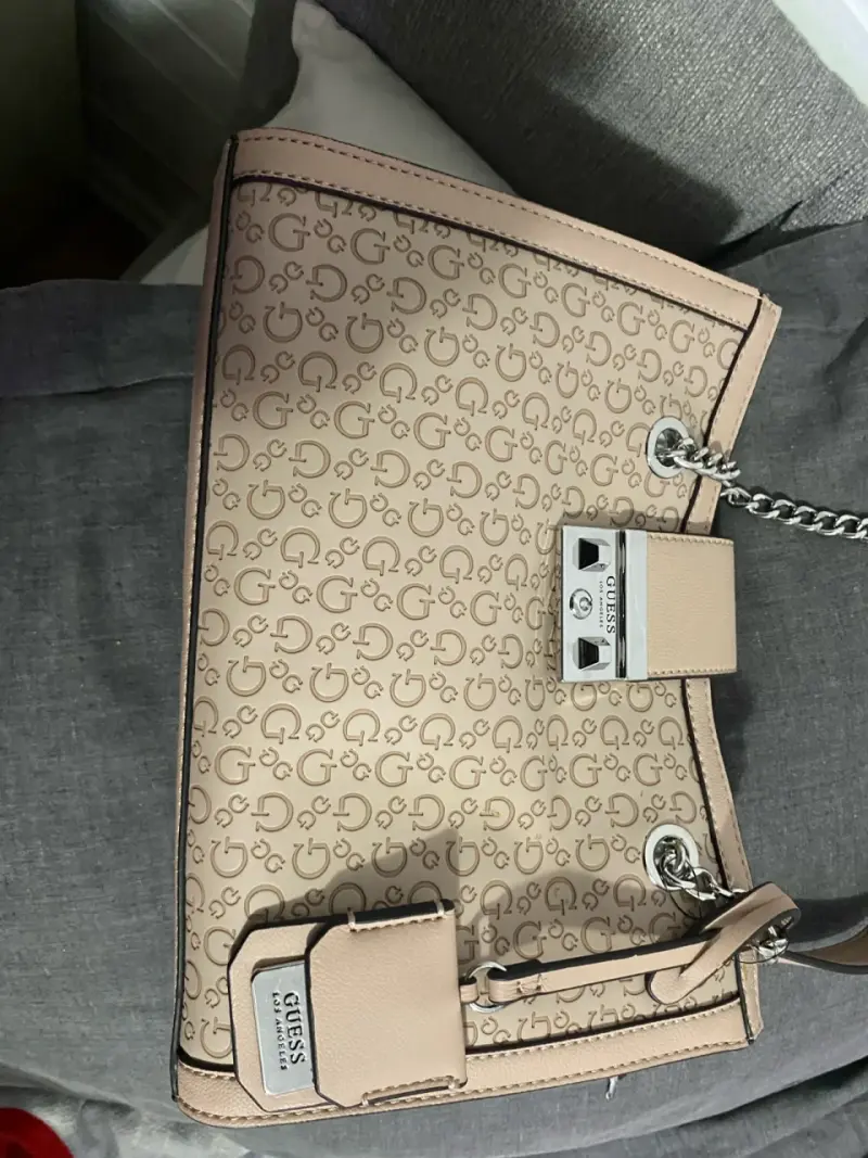 Bolso de mano Guess beige con logo - 1