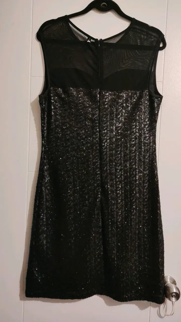 Vestido de fiesta negro con lentejuelas - 3