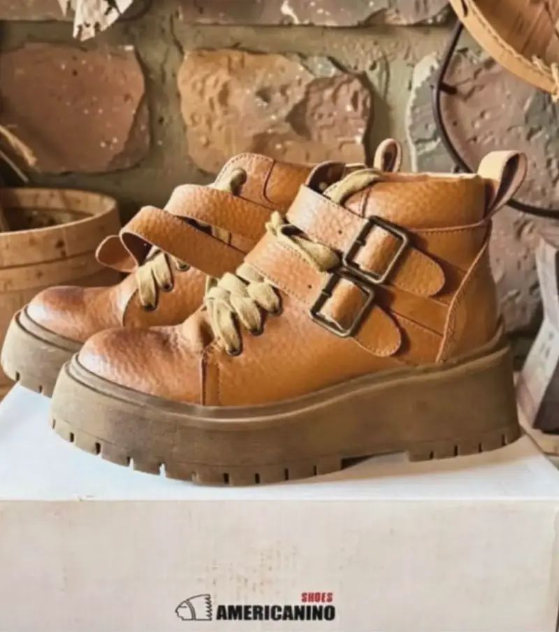 Botines marrón con plataforma Americanino 35