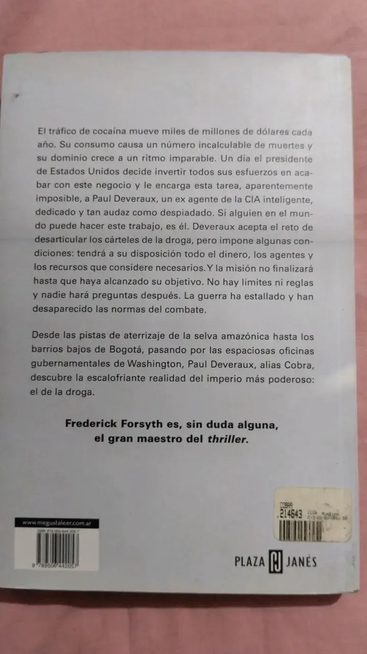 Libro 'Cobra' de Frederick Forsyth en buen estado - 2