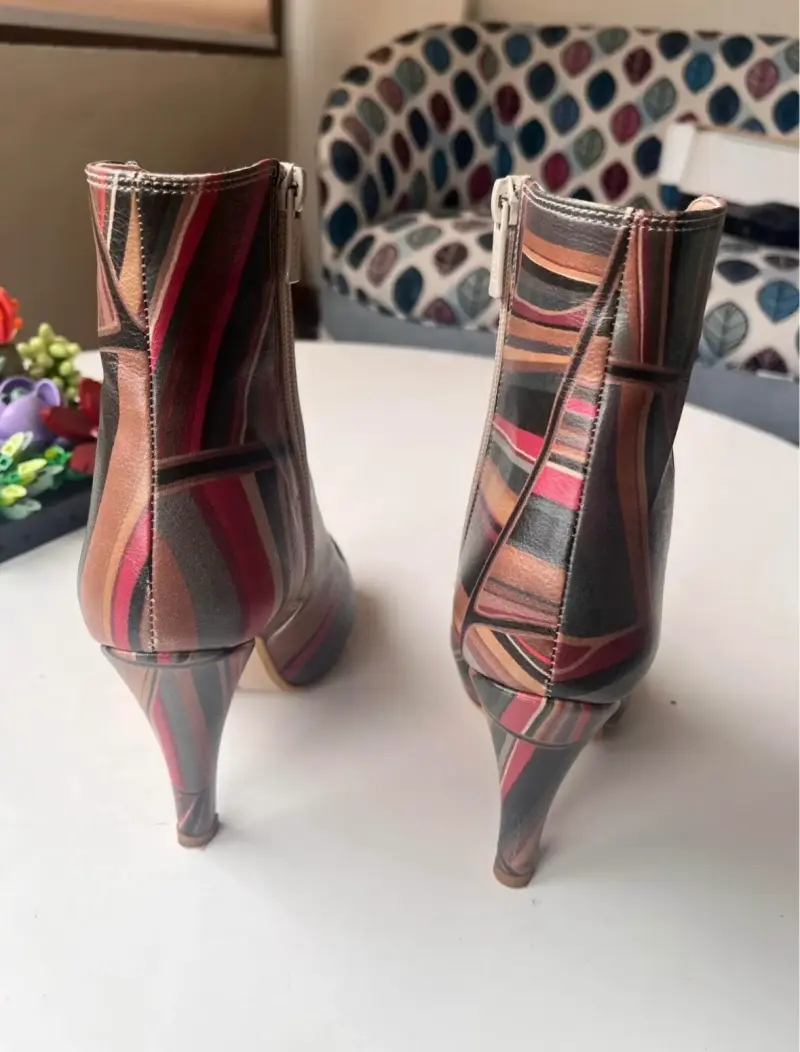 Botines de tacón alto cuero marca Dogo - 5