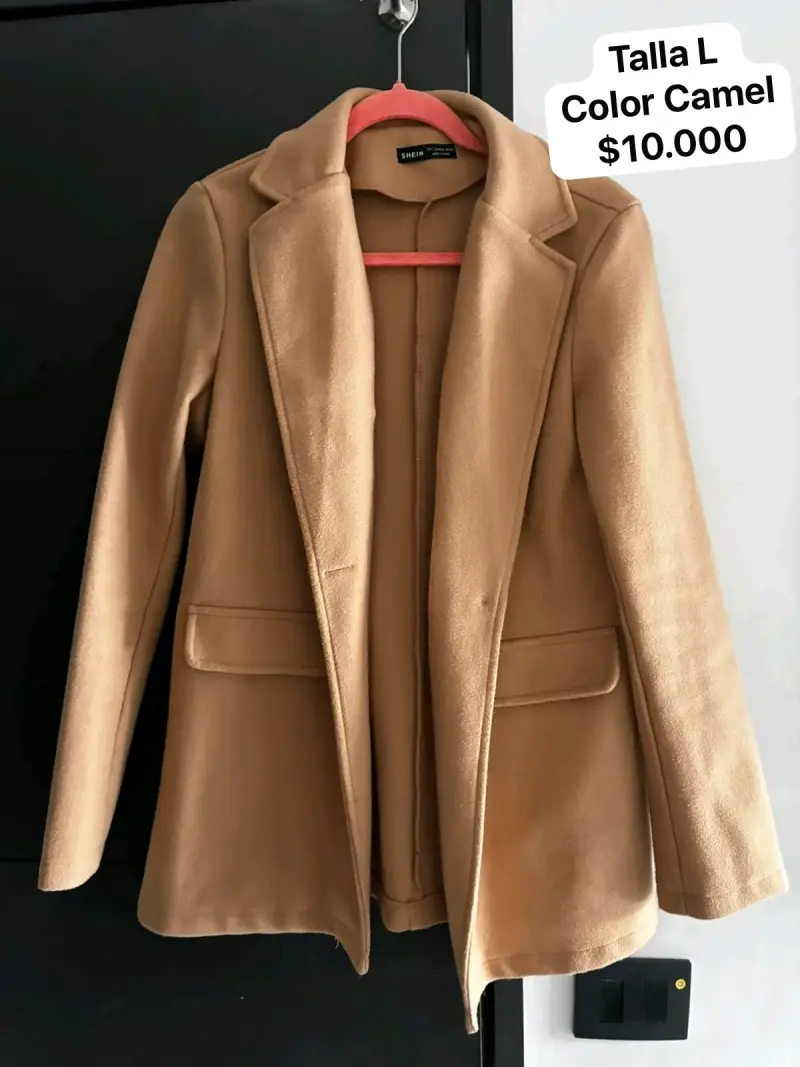 Abrigo camel talla L Shein