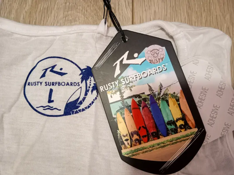 Polera sin mangas Rusty Surfboards diseño tropical - 2