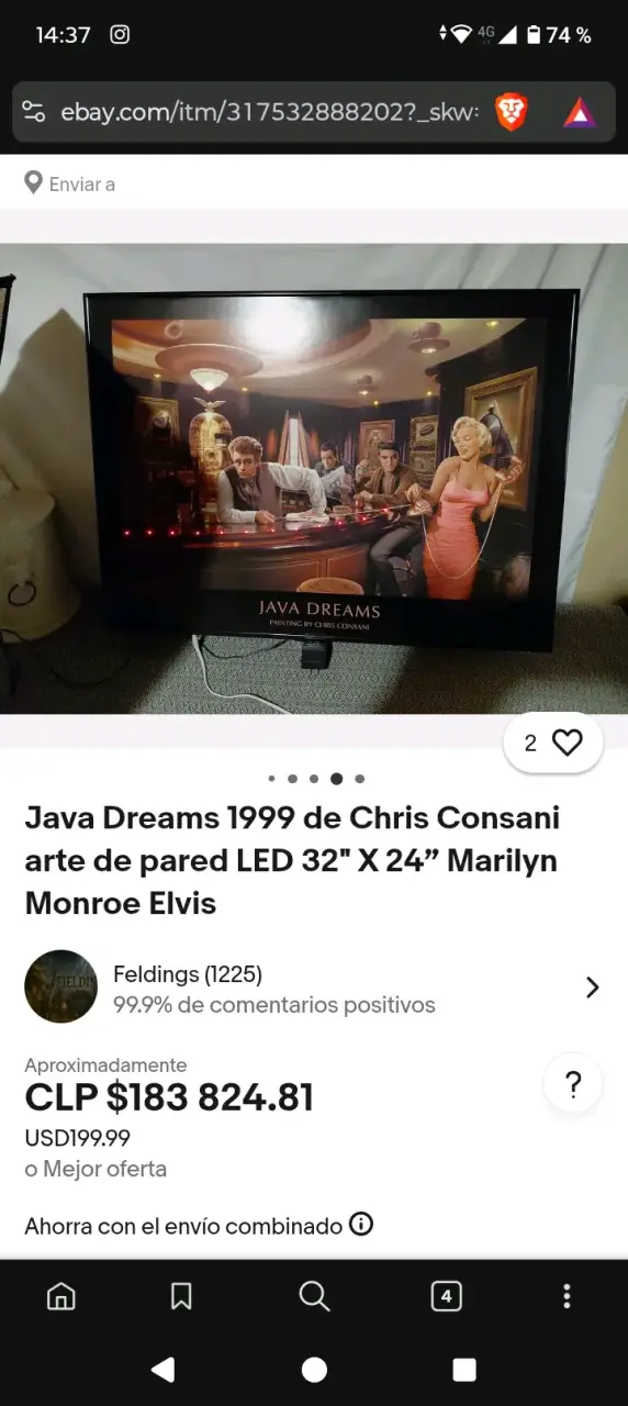 Cuadro Legal Action de Chris Consani con luces LED - 3