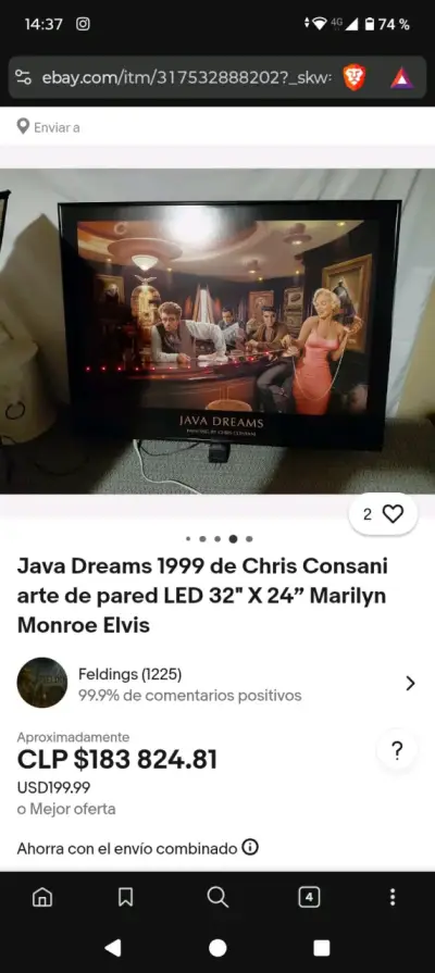 Cuadro Legal Action de Chris Consani con luces LED - miniatura 3