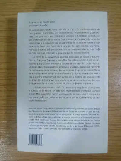 Libro Historia y Trauma de Françoise Davoine y Jean-Max Gaudillière - miniatura 2