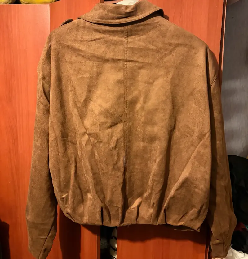 Chaqueta de gamuza marrón para hombre - 2