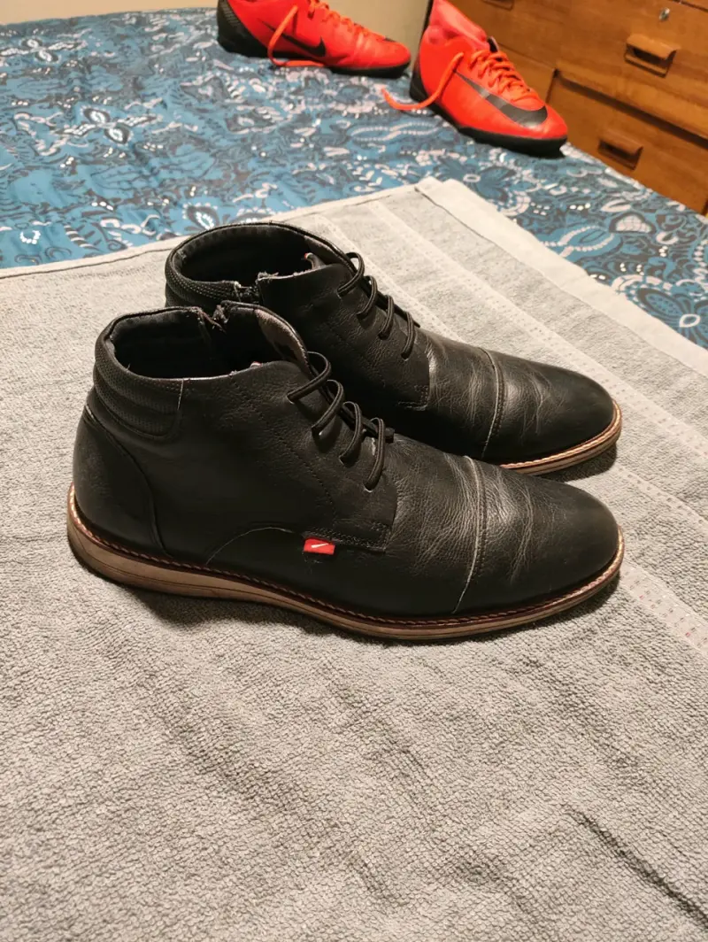 Botines de cuero negro Ferracini 24 hrs hombre - 1
