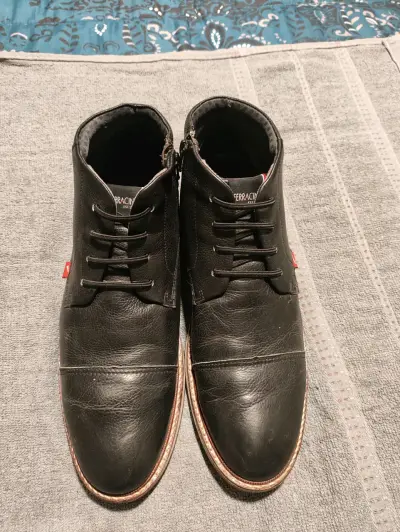 Botines de cuero negro Ferracini 24 hrs hombre - miniatura 2