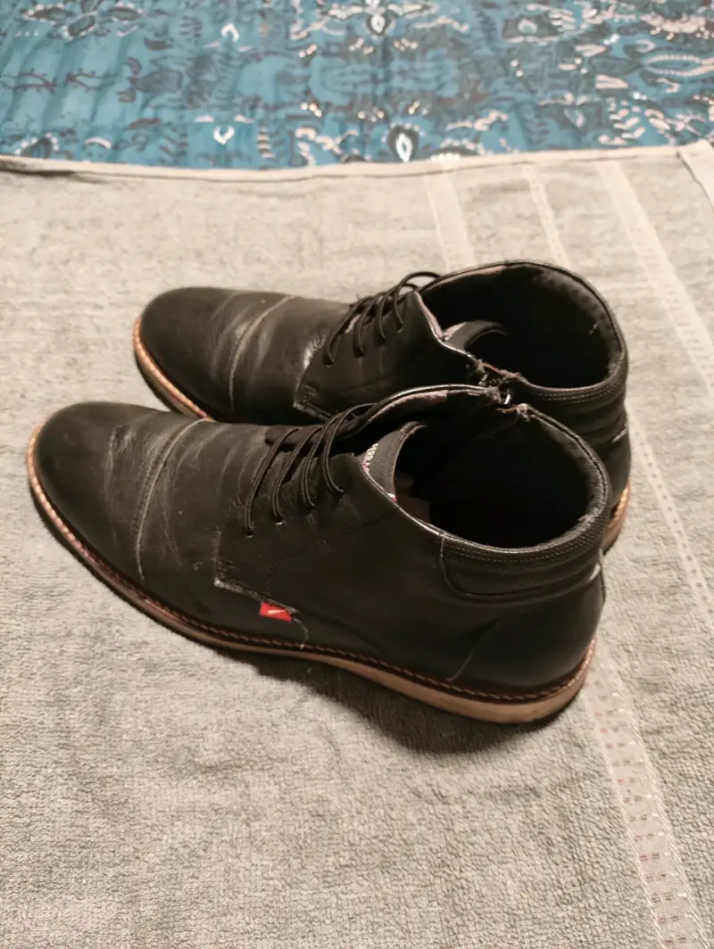 Botines de cuero negro Ferracini 24 hrs hombre - 4