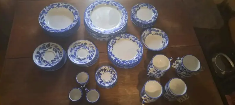 Vajilla Española Pintada a Mano C. Müller 55 Pieza - 1