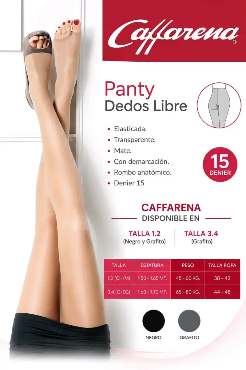 Panty Caffarena Dedos Libre Talla 1.2