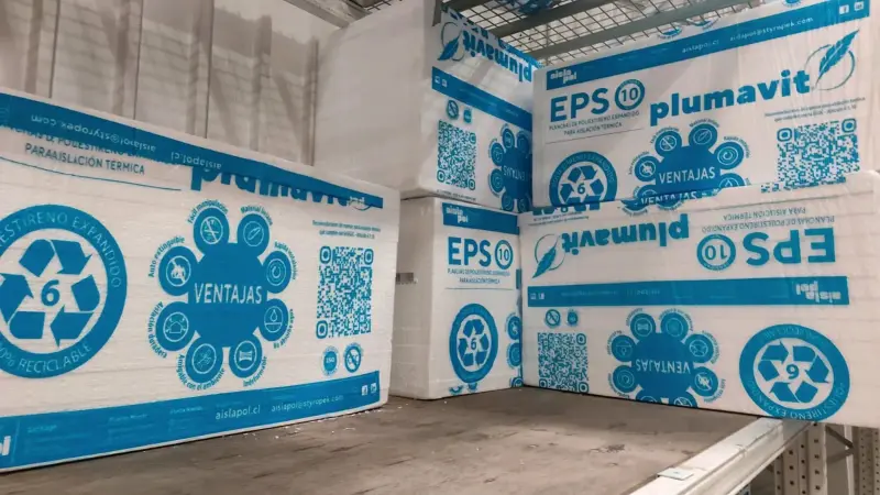 Planchas de poliestireno expandido PlumaVit EPS 10