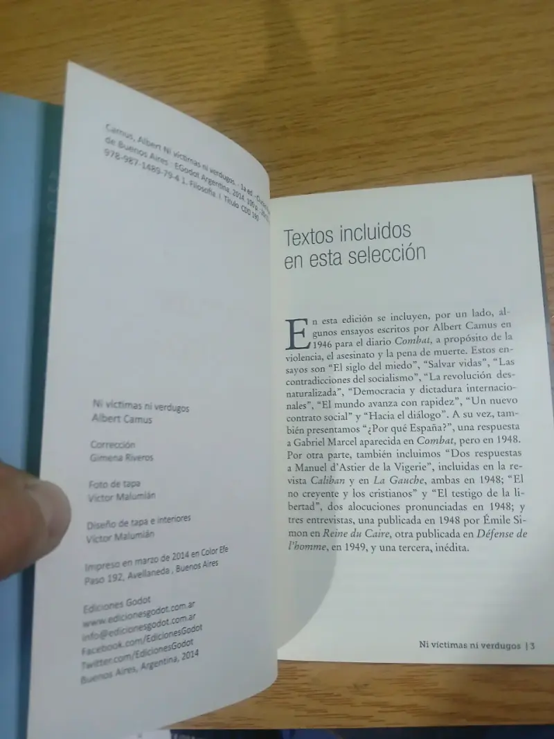 Libro 'Ni Víctimas Ni Verdugos' de Albert Camus - 5