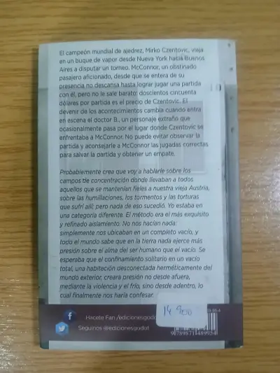Libro 'Una Partida de Ajedrez' de Stefan Zweig - miniatura 2
