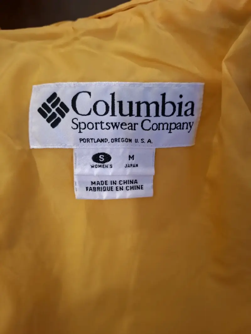 Chaqueta impermeable Columbia amarilla y azul - 3