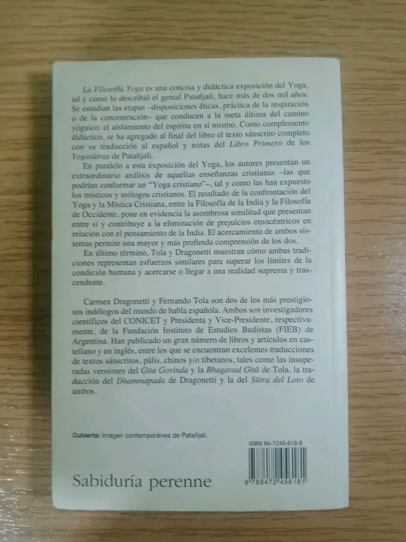 Libro La Filosofía Yoga de Tola y Dragonetti - 2