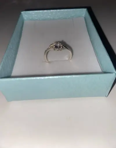 Anillo de plata 925 con circon - miniatura 1
