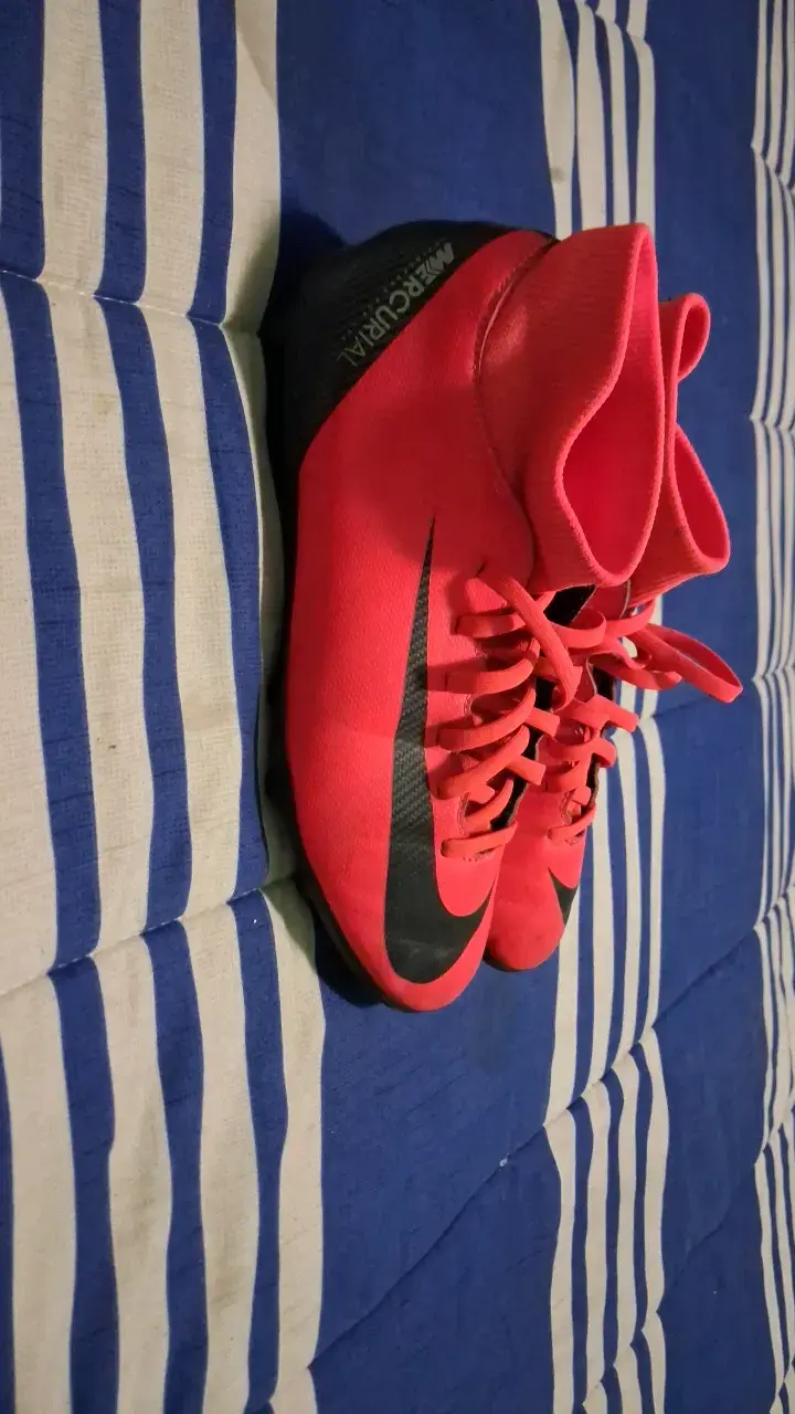 Botines de fútbol Nike Mercurial rojos - 3