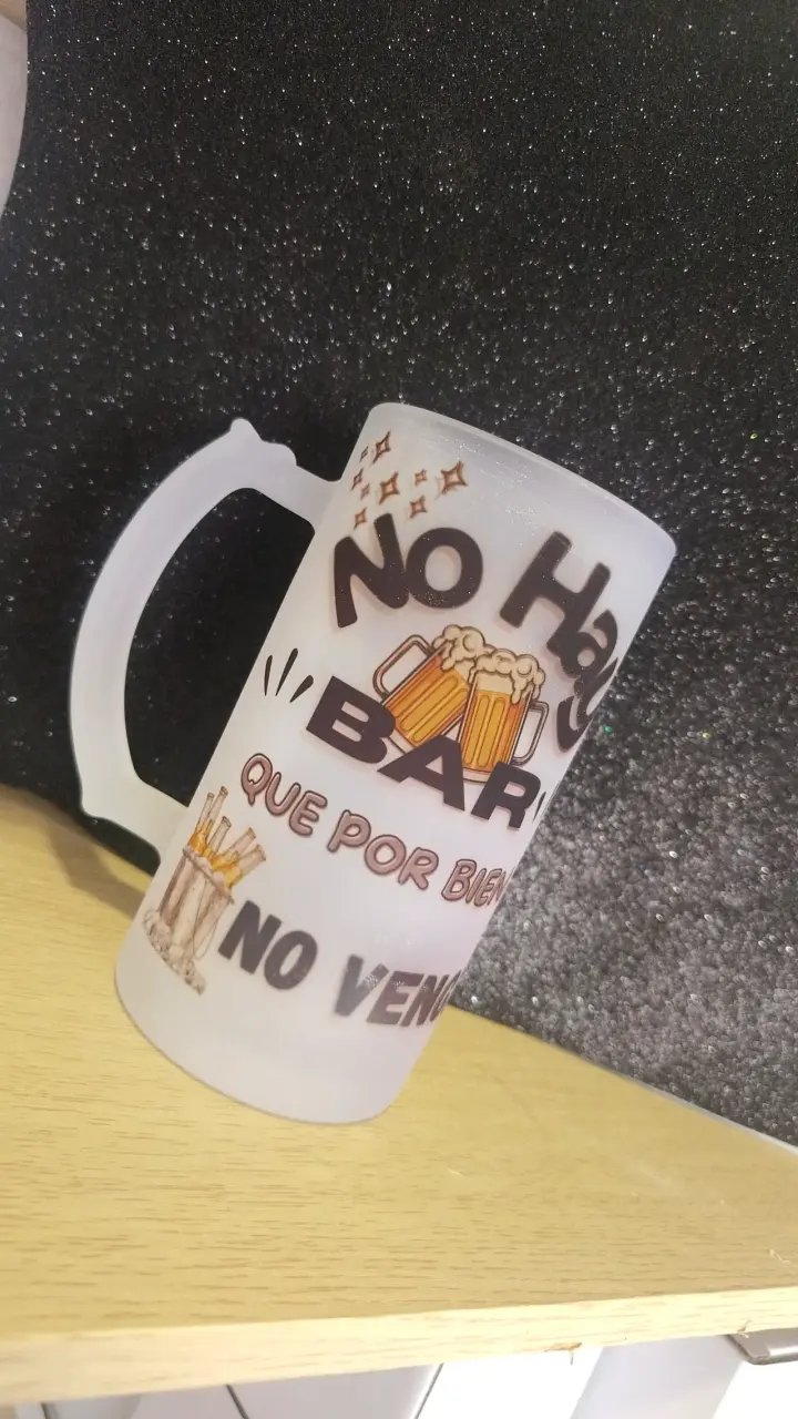Vaso de vidrio con diseño de frases divertidas - 4