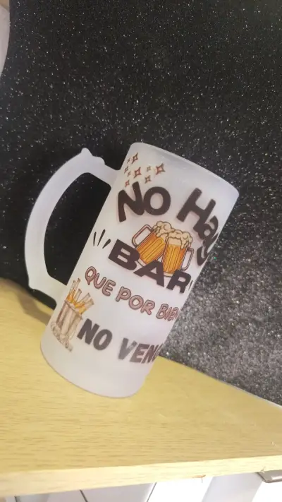 Vaso de vidrio con diseño de frases divertidas - miniatura 4