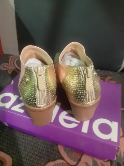 Botines de tacón dorados y rosados Azaleia - miniatura 3