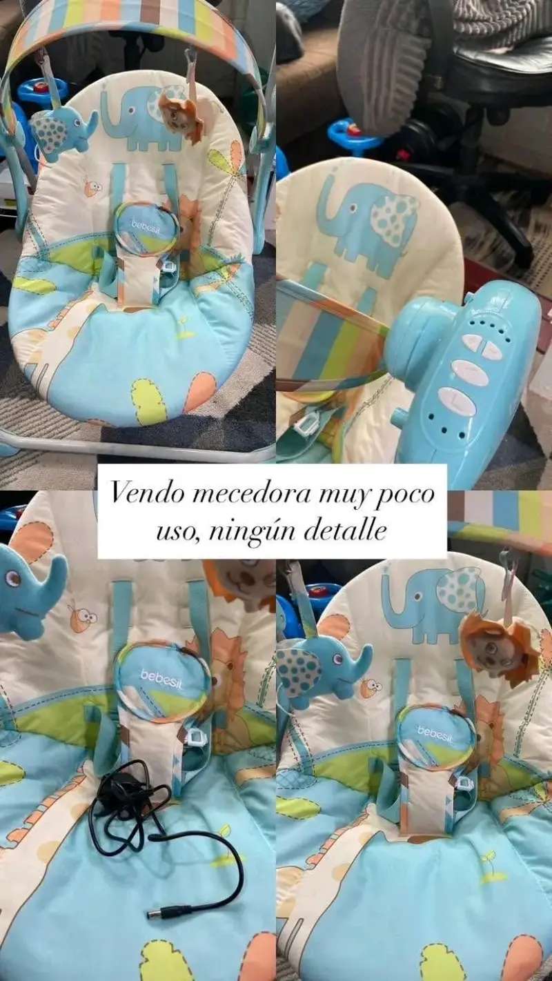 Mecedora para bebé Bebesit con juguetes colgantes