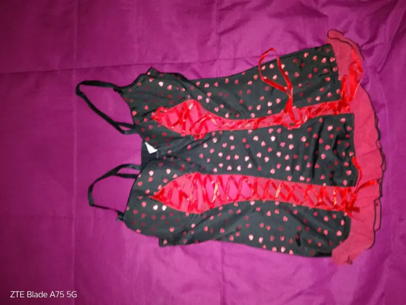 Conjunto de tops de encaje y terciopelo para mujer - 5