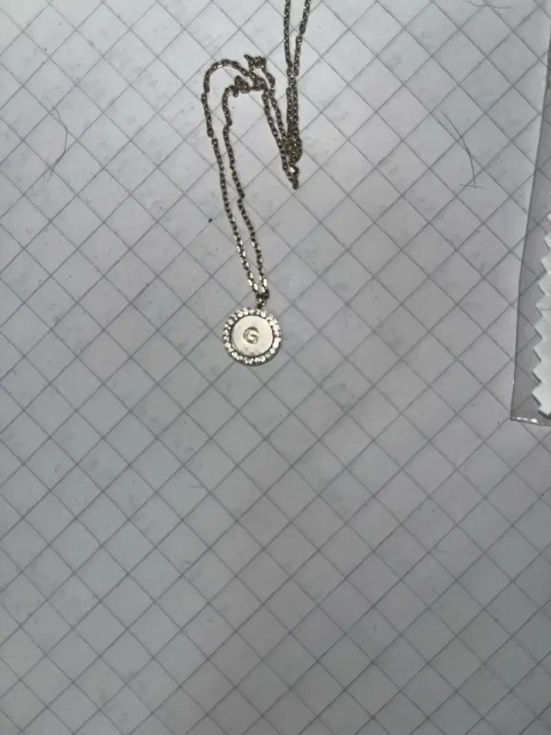 Collar de plata con medalla inicial Boaz - 3
