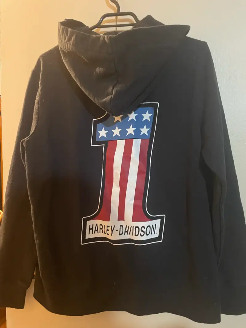Polerón original con capucha Harley-Davidson negro - 1