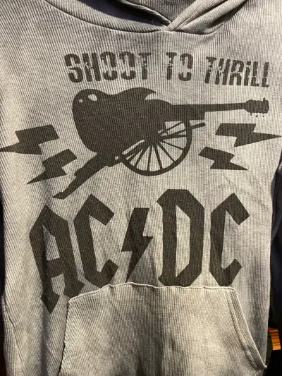 Polerón gris con capucha AC/DC para mujer - miniatura 2