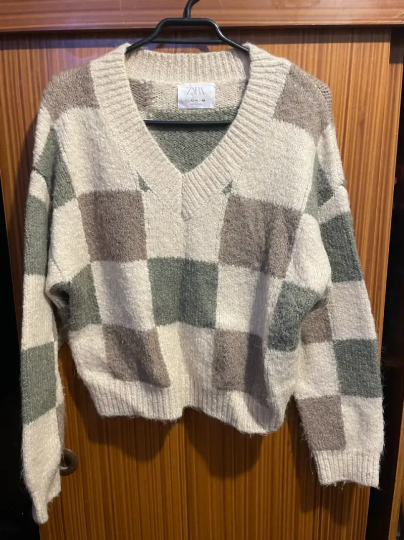 Suéter de cuadros Zara para adolescentes - 2