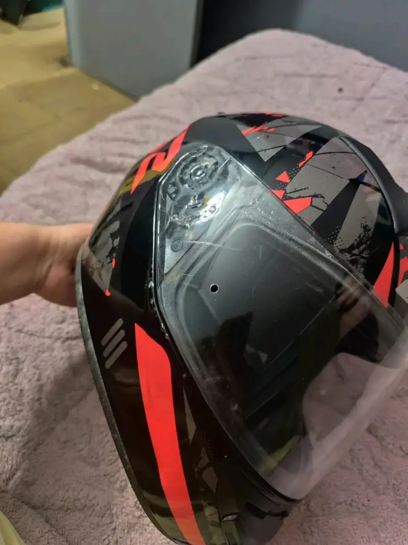 Casco de moto LS2 Rookie negro y rojo - 1