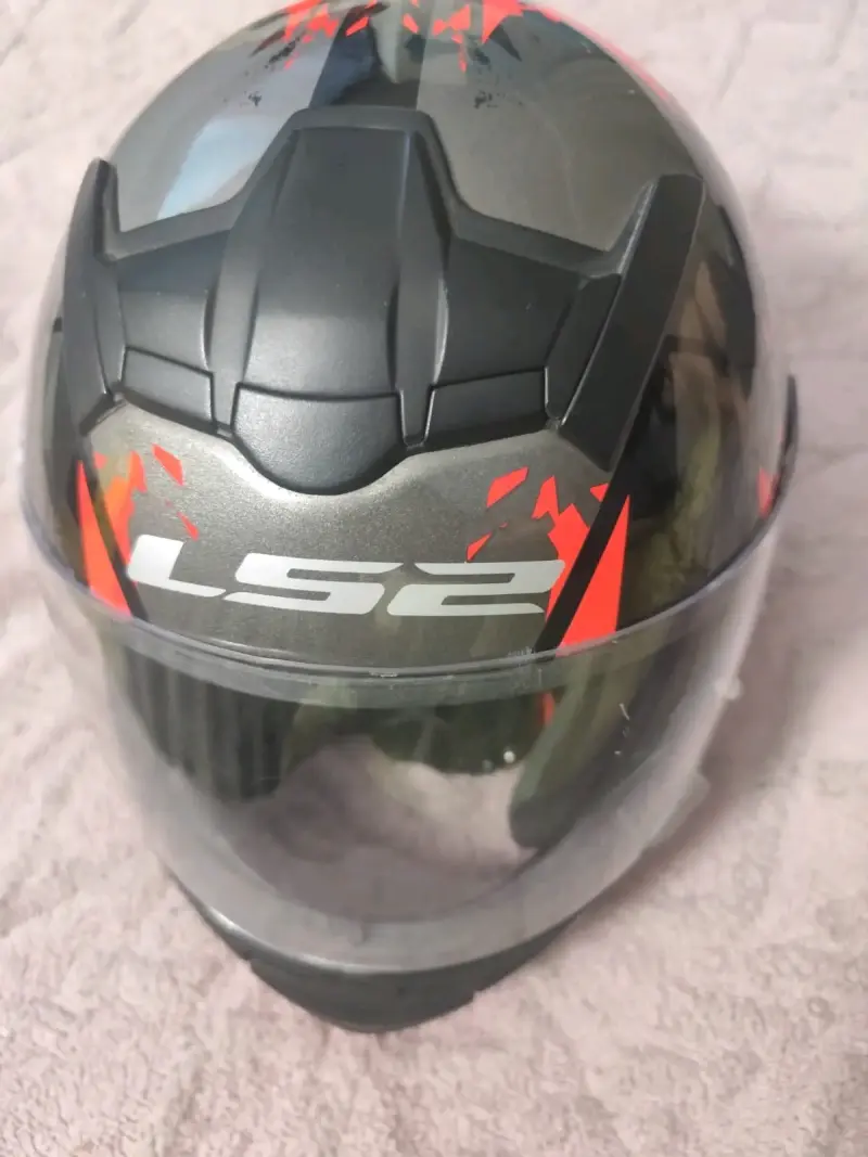 Casco de moto LS2 Rookie negro y rojo - 4