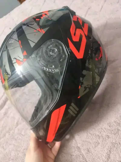 Casco de moto LS2 Rookie negro y rojo - miniatura 6